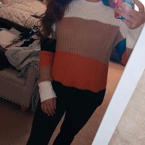 Feeling Fall Color Block Sweater